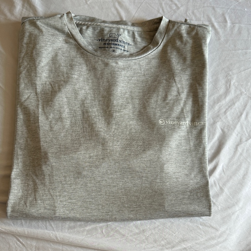 Vineyard Vines Light Gray Short-Sleeve Performance Tee